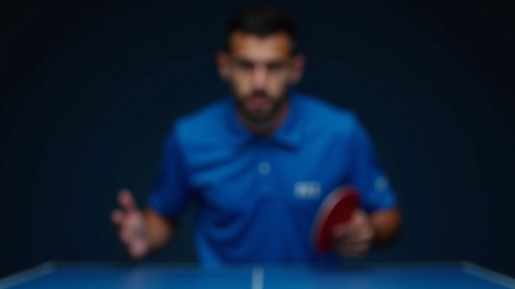تسلسل حركات لاعب يؤدي ضربات الدوران المختلفة على طاولة تنس